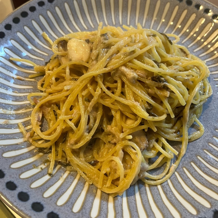 ツナマヨ塩昆布パスタ